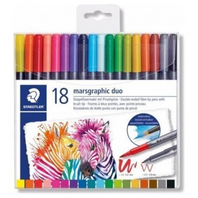 ESTUCHE DE PLÁSTICO CON 18 ROTULADORES, COLORES SURTIDOS STAEDTLER 3001 TB18 (Espera 4 dias)